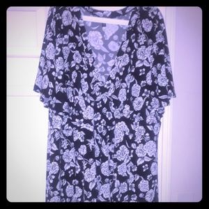 Black and white floral dress